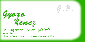 gyozo mencz business card